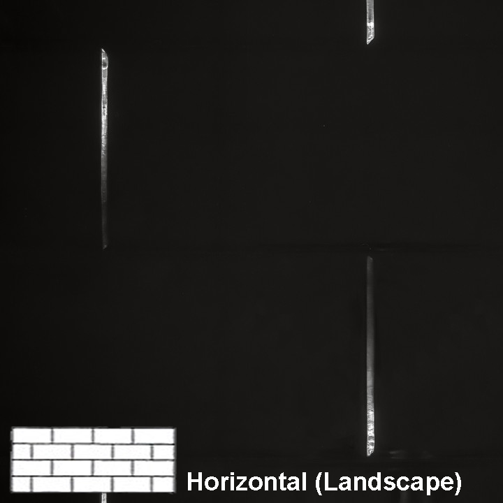 Multipanel Tilepanel Classic Brick Horizontal Black 2440mm x 1220mm